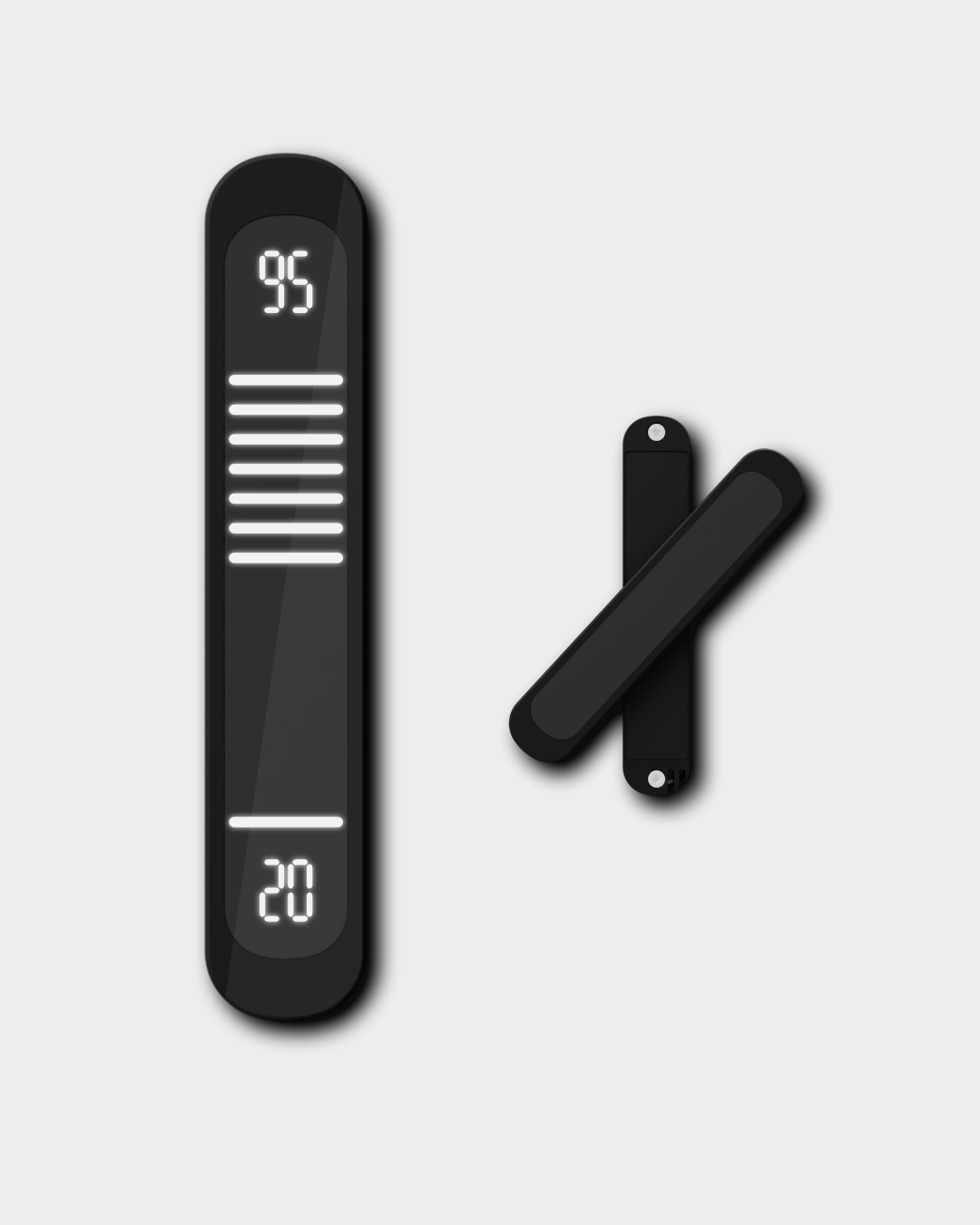 Digitales Display-Modul mit Temperaturanzeige und Feuchteanzeige mit intuitiven Bedienkonzept